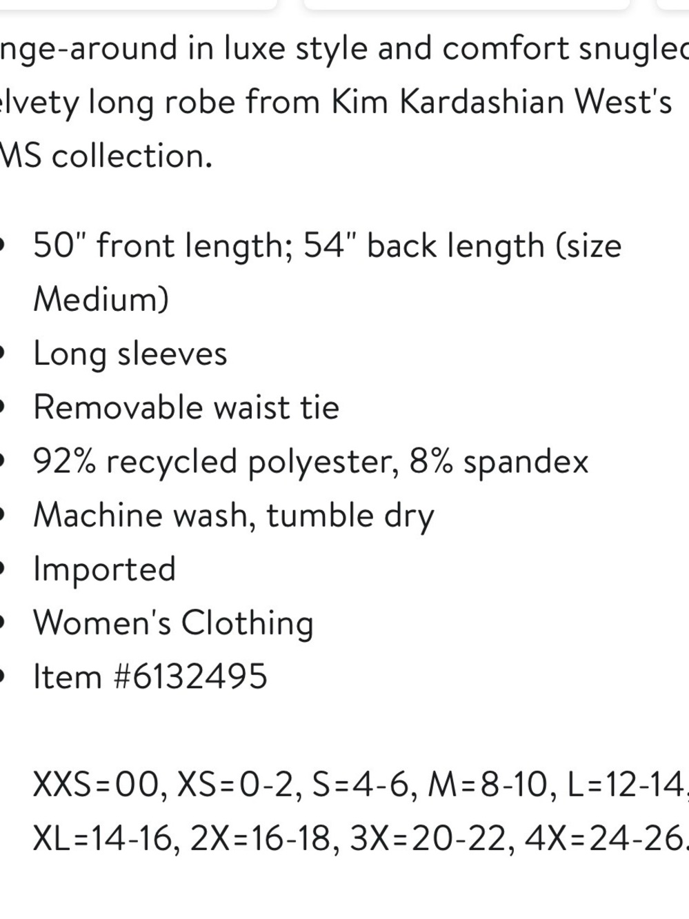 SKIMS Gray Long Plush Robe - Picture 4 of 4